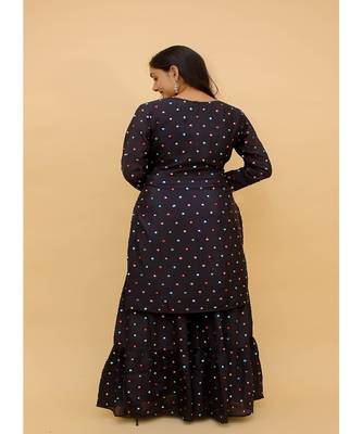 Navy Blue Color Art Silk Base Salwar Kameez withThread & Foli Work 2