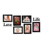 India Memory Wall Collage Photo Frame  Set of 6 Photo Frames for 6 Photos of 57, 1 piece of LOVE, 1 piece of LIFE