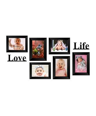 India Memory Wall Collage Photo Frame  Set of 6 Photo Frames for 6 Photos of 57, 1 piece of LOVE, 1 piece of LIFE 2
