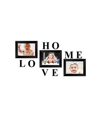 India Memory Wall Collage Photo Frame  Set of 3 Photo Frames for 3 Photos of 57, 1 piece of HOME, 1 piece of LOVE 1