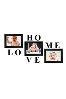 India Memory Wall Collage Photo Frame  Set of 3 Photo Frames for 3 Photos of 57, 1 piece of HOME, 1 piece of LOVE