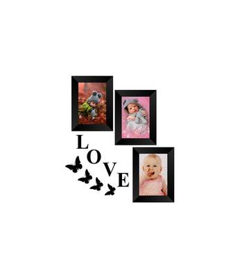 Memory Wall  Photo Frame    3 Photo Frames for 3 Photos  46 1 Piece  LOVE 4 Pieces  BUTTERFLIES 1