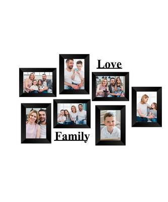 Memory Wall  Photo Frame    7 Photo Frames for 3 Photos  57 4 Photos  46 1 Piece  LOVE 1 Piece  FAMILY 1