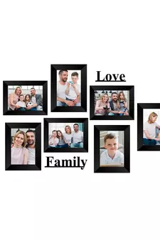 Memory Wall  Photo Frame    7 Photo Frames for 3 Photos  57 4 Photos  46 1 Piece  LOVE 1 Piece  FAMILY
