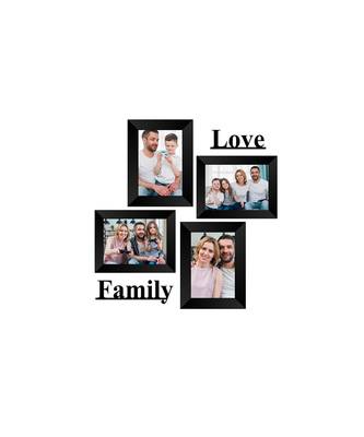 India Memory Wall Collage Photo Frame  Set of 4 Photo Frames for 4 Photos of 57, 1 Piece of LOVE, 1 Piece of FAMILY 2