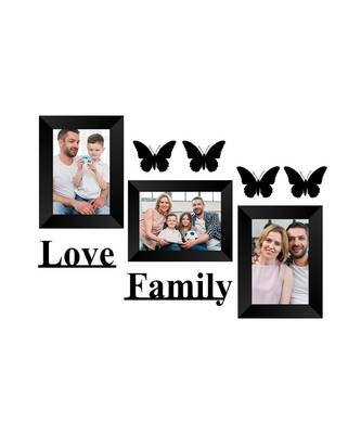 Memory Wall  Photo Frame    3 Photo Frames for 3 Photos  57 1 Piece  LOVE 1 Piece  FAMILY 4 Pieces  BUTTERFLIES 2