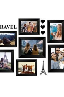 Memory Wall  Photo Frame    7 Photo Frames for 5 Photos  46 2 Photos  57 1 Piece  TRAVEL 1 Piece  EIFFEL TOWER