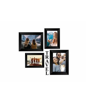 India Memory Wall Collage Photo Frame  Set of 4 Photo Frames for 2 Photos of 46, 2 Photos of 57, 1 Piece of TRAVEL 1