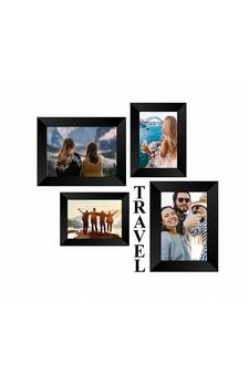 India Memory Wall Collage Photo Frame  Set of 4 Photo Frames for 2 Photos of 46, 2 Photos of 57, 1 Piece of TRAVEL