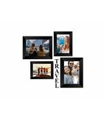 India Memory Wall Collage Photo Frame  Set of 4 Photo Frames for 2 Photos of 46, 2 Photos of 57, 1 Piece of TRAVEL