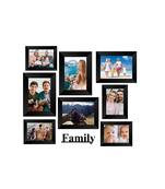 India Memory Wall Collage Photo Frame  Set of 8 Photo Frames for 4 Photos of 46, 4 Photos of 57, 1 Piece of FAMILY