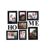India Memory Wall Collage Photo Frame  Set of 7 Photo Frames for 3 Photos of 46, 4 Photos of 57, 1 Piece of HOME