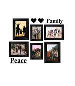 Memory Wall  Photo Frame    6 Photo Frames for 2 Photos  46 4 Photos  57 1 Piece  FAMILY 1 Piece  PEACE 2 Pieces