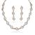 Stylish Rhodium Plated Australian Diamond Stone  Necklace Set