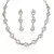 Stylish Rhodium Plated Australian Diamond Stone  Necklace Set