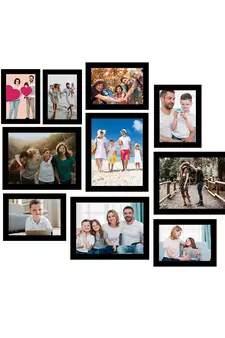 India Memory Wall Collage Photo Frame  Set of 10 Photo Frames for 2 Photos of 57, 4 Photos of 68 and 4 Photos of 810
