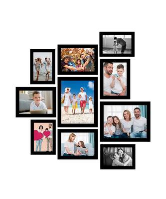 India Memory Wall Collage Photo Frame  Set of 10 Photo Frames for 4 Photos of 57, 4 Photos of 68 and 2 Photos of 810 2