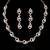 Stylish Rhodium Plated Australian Diamond Stone  Necklace Set
