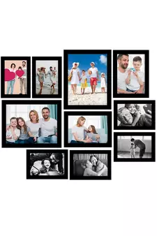 India Memory Wall Collage Photo Frame  Set of 10 Photo Frames for 6 Photos of 57, 2 Photos of 68 and 2 Photos of 810