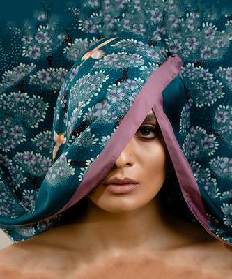 Jacaranda Silk Scarf 4