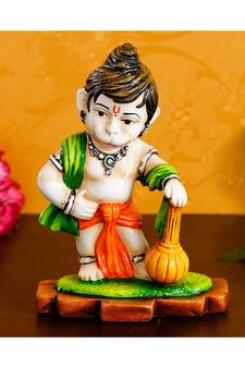 eCraftIndia Colorful Lord Hanuman Handcrafted Polyresin Idol