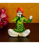 eCraftIndia Colorful Singing Rajasthani Man Handcrafted Decorative Polyresin Showpiece