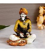eCraftIndia Colorful Rajasthani Working Man Handcrafted Decorative Polyresin Showpiece