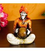 eCraftIndia Colorful Rajasthani Man Handcrafted Decorative Polyresin Showpiece