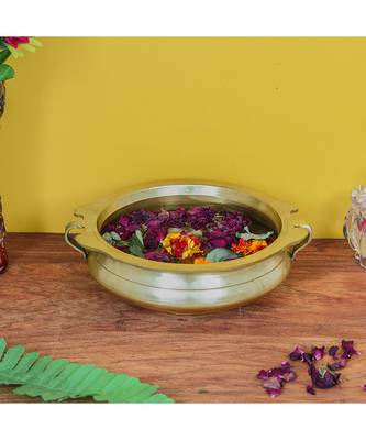 eCraftIndia Decorative Brass Urli 1