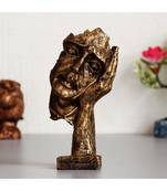 eCraftIndia Antique Finish Thinking Man Face Handcrafted Polyresin Showpiece