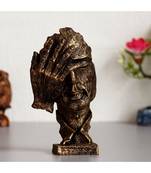 eCraftIndia Antique Finish Man Hand on Face Handcrafted Decorative Polyresin Showpiece