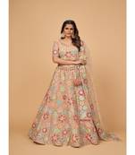 Floral hand work lehenga choli set