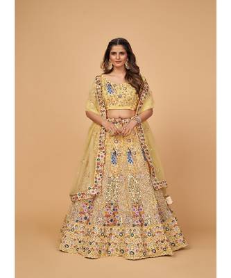 Peacock work lehenga choli set 1