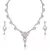 Exquitely  Rhodium Plated Australian Diamond Stone  Necklace Set