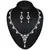 Exquitely  Rhodium Plated Australian Diamond Stone  Necklace Set