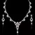 Exquitely  Rhodium Plated Australian Diamond Stone  Necklace Set