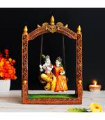 Radha Krishna Jhula Idol and Decorative Swing Showpiece