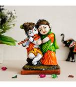 eCraftIndia Colorful Radha Krishna Artistic Polyresin Figurine