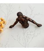 eCraftIndia Man in Freefall Pose Antique Finish Handcrafted Polyresin Wall Decorative