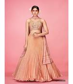 Orange Color Crush Base Fancy Lehenga Choli with Dupatta