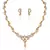 Glorius Gold Plated Australian Diamond Stone  Necklace Set