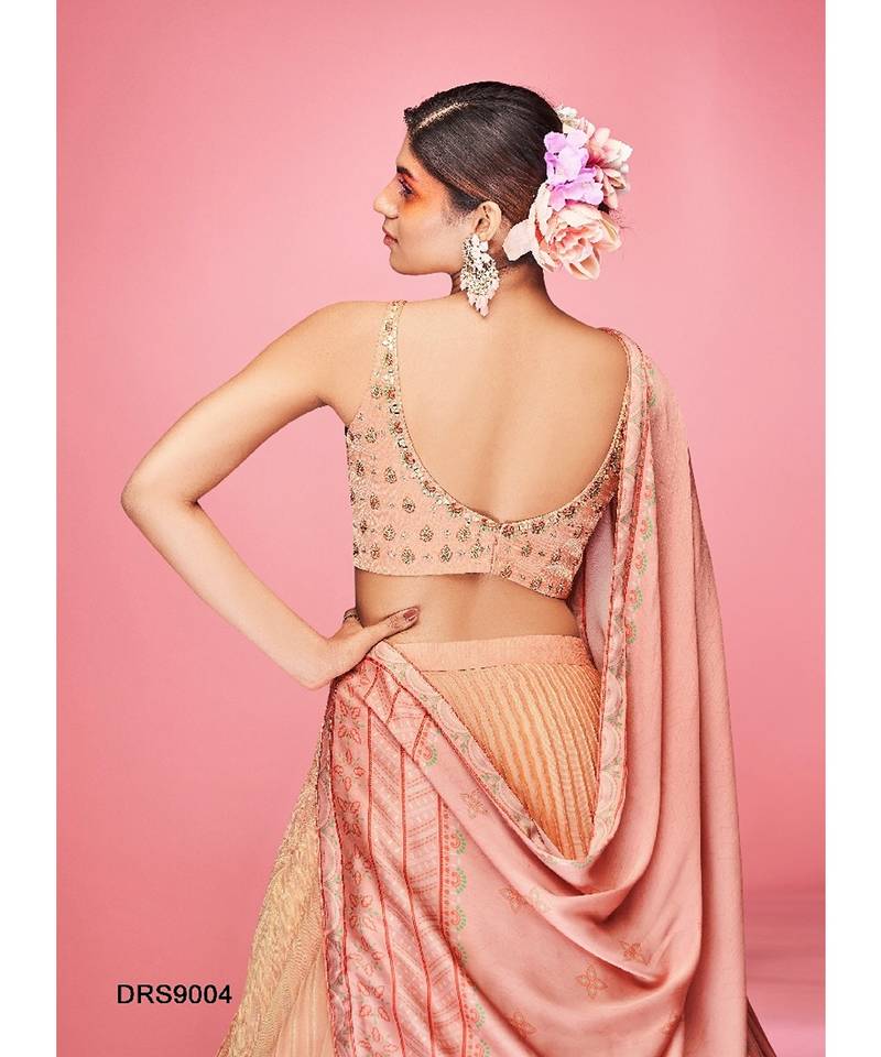 Orange Color Crush Base Fancy Lehenga Choli with Dupatta