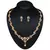 Glorius Gold Plated Australian Diamond Stone  Necklace Set