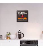 eCraftIndia "My Kitchen, Love Served Here!" Mother's Love Theme Decorative Wooden Wall Hanging