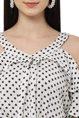 PAVONINE Black Color Off-Shoulder Cut Midi 3