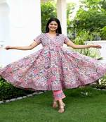 hand-block-print-anarkali-kurta-set-pink-blue