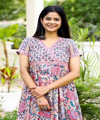 hand-block-print-anarkali-kurta-set-pink-blue 4