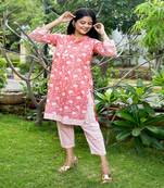 cotton-hand-block-print-kurta-set-pink-white