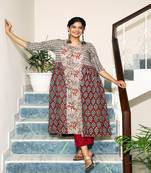 cotton-hand-block-print-anarkali-set-maroon-brown