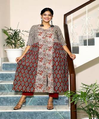 cotton-hand-block-print-anarkali-set-maroon-brown 2
